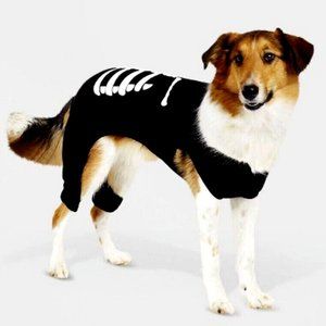 Hyde & Eek Large Pajamas Halloween Costume Pet Dog Cat Skeleton Bones Black New